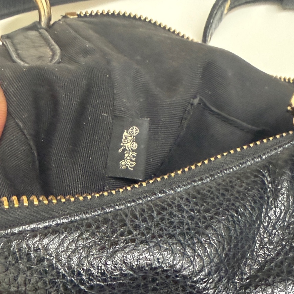 Coach Black Pebbled Leather Crossbody with Gold Hardware - Picture 7 of 8